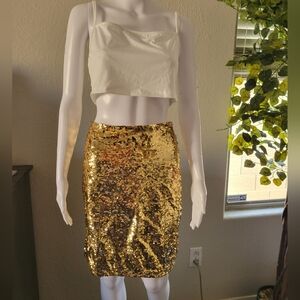 Marc Jacob's Gold Sequin Skirt-NEW YEARS EVE PERFECTION